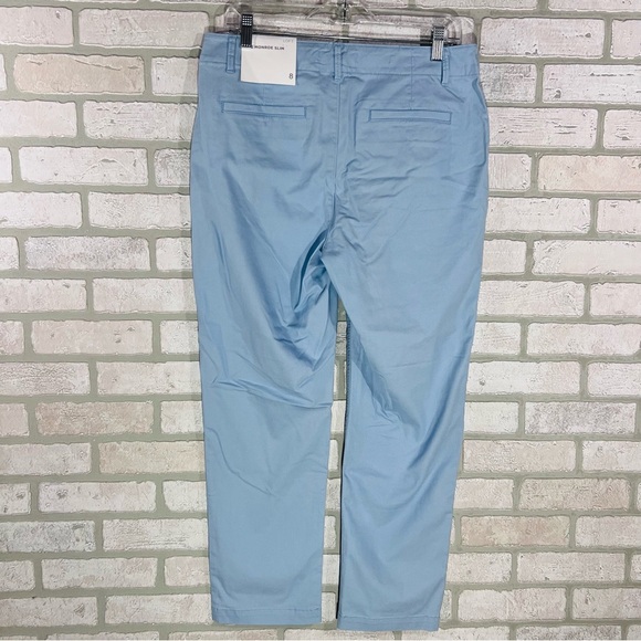 LOFT NWT Light Blue Monroe Slim Chino Pants Size 8 - Picture 7 of 12